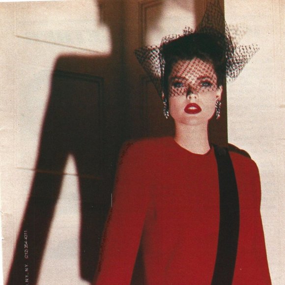 Kasper ASL Fashion New York 1980s Vintage Print Ad 9 inch Tall - Picture 2 of 4